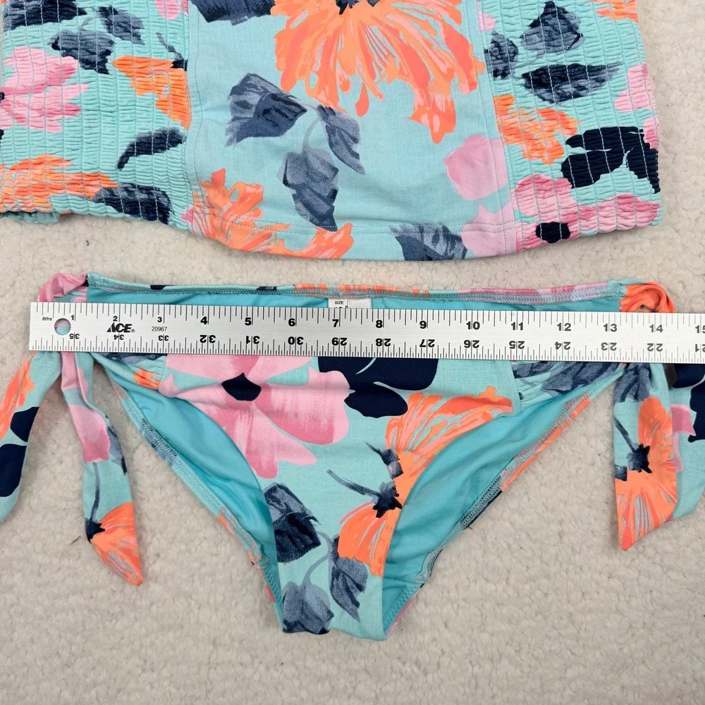 Seafolly Australia 12 bottom / 14 DD top Floral Tankini Set Blue Pink Orange